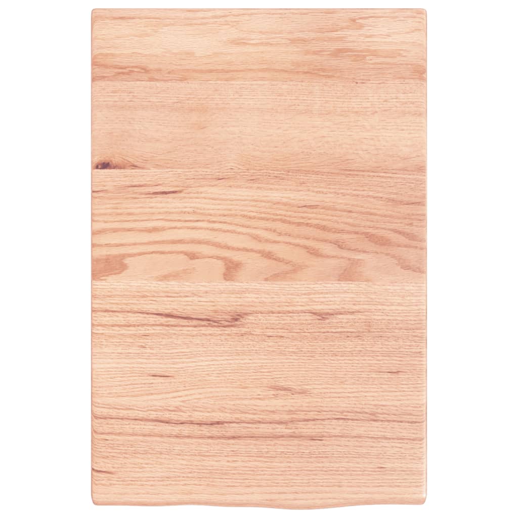 Plan vasque Vidaxx 40x60x2 bois massif traité marron clair