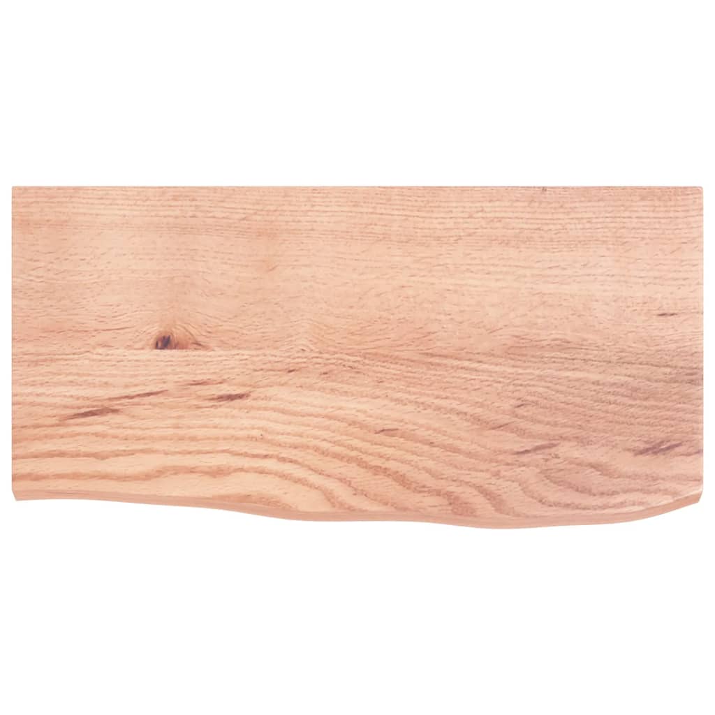 Plan vasque Vidaxx 60x30x2 bois massif traité marron clair