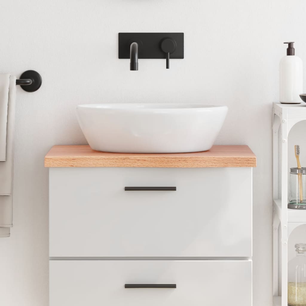 VidaXL Plan de lavabo 60x30x (2-4) cm bois massif traité marron clair