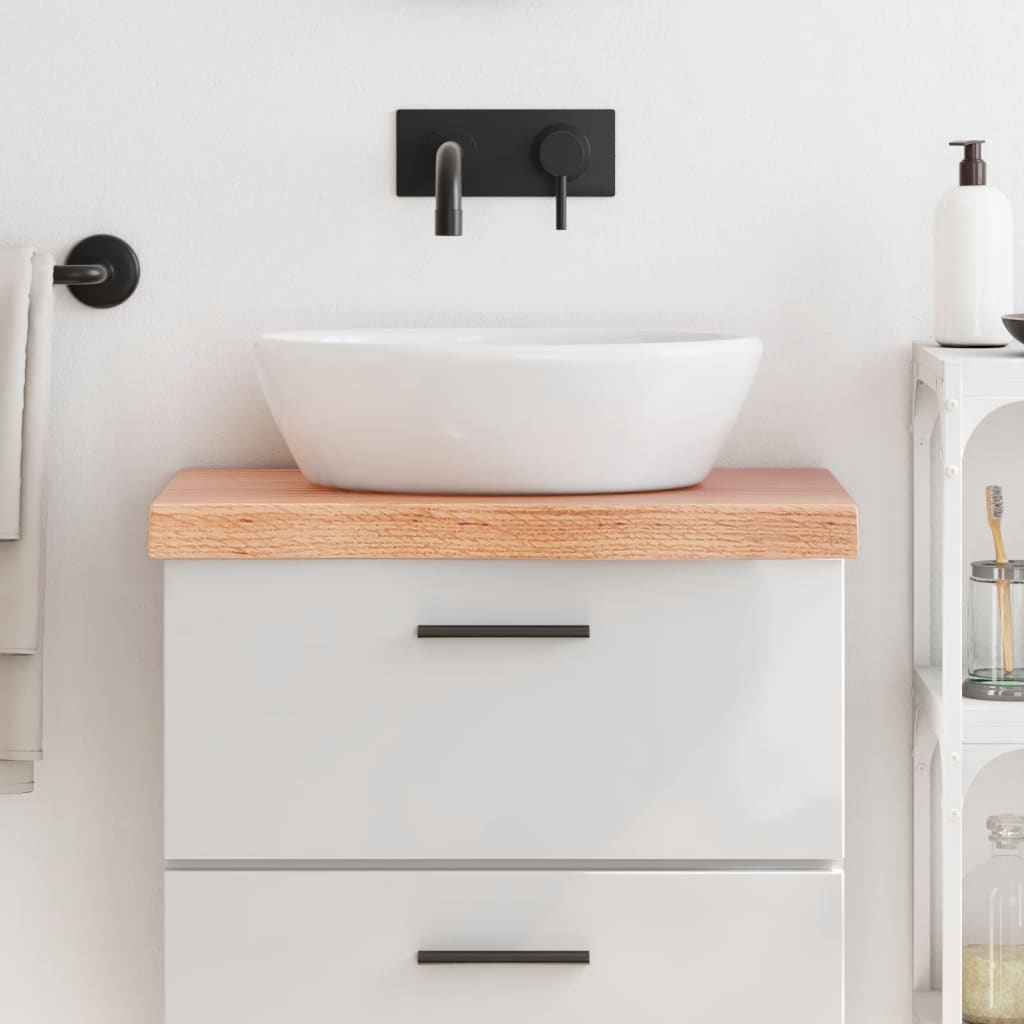 VidaXL Plan de lavabo 60x30x (2-6) cm bois massif traité marron clair