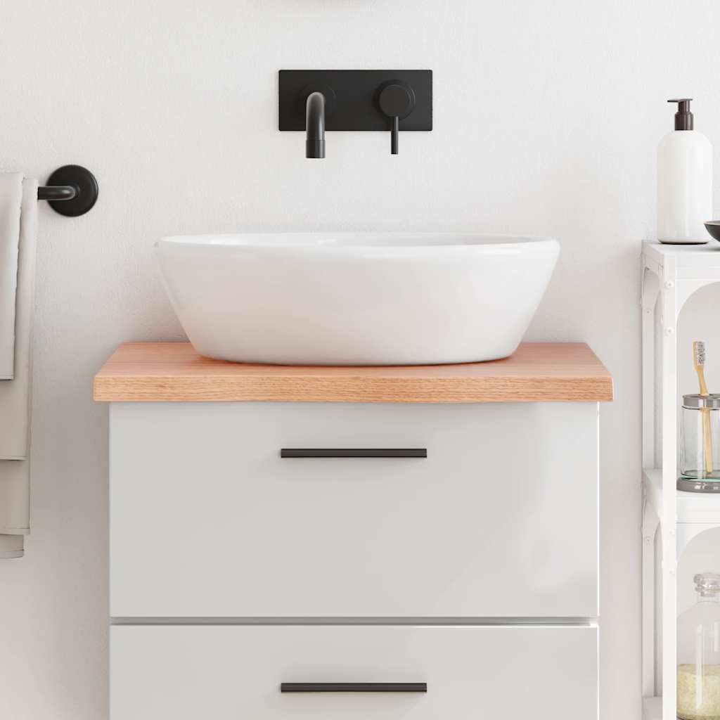 Vidaxx plan de lavabo 60x50x (2-4) cm bois massif traité marron clair
