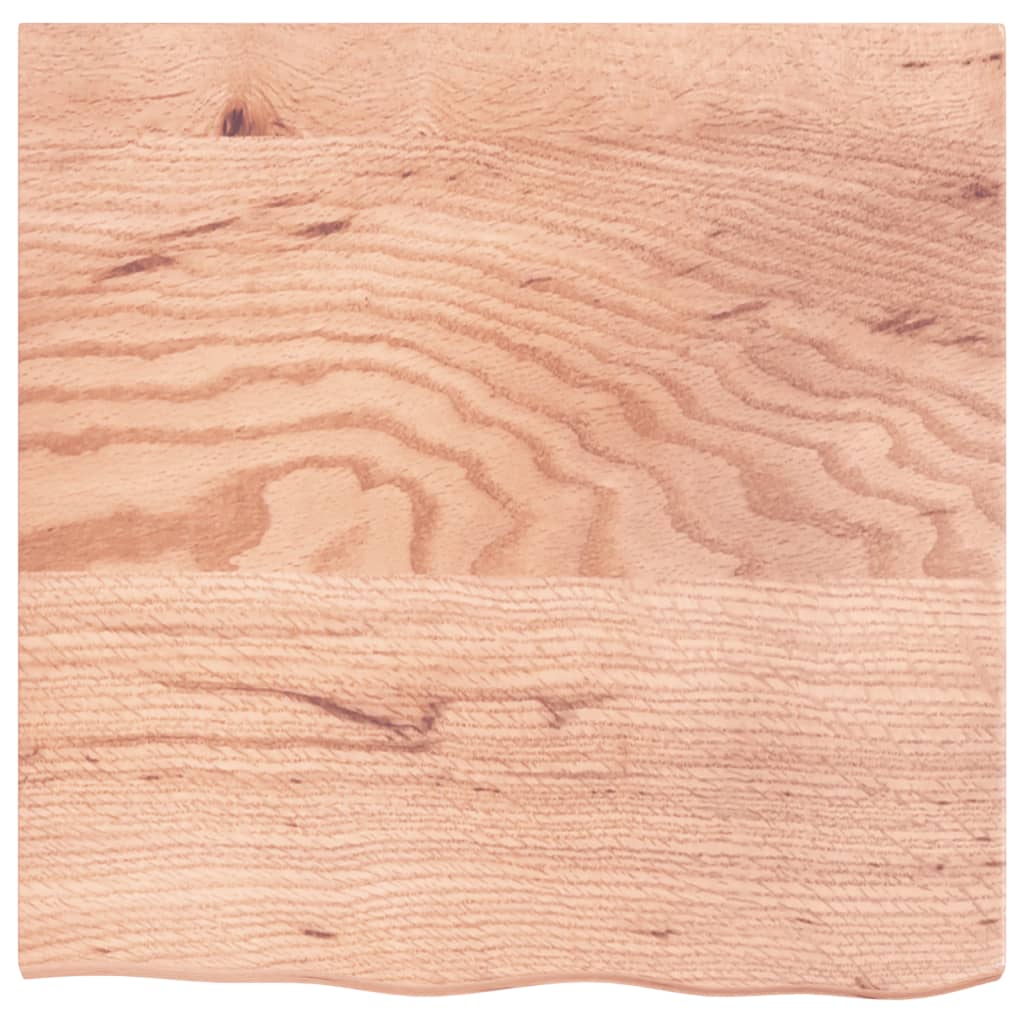 Plan vasque Vidaxx 60x60x2 bois massif traité marron clair