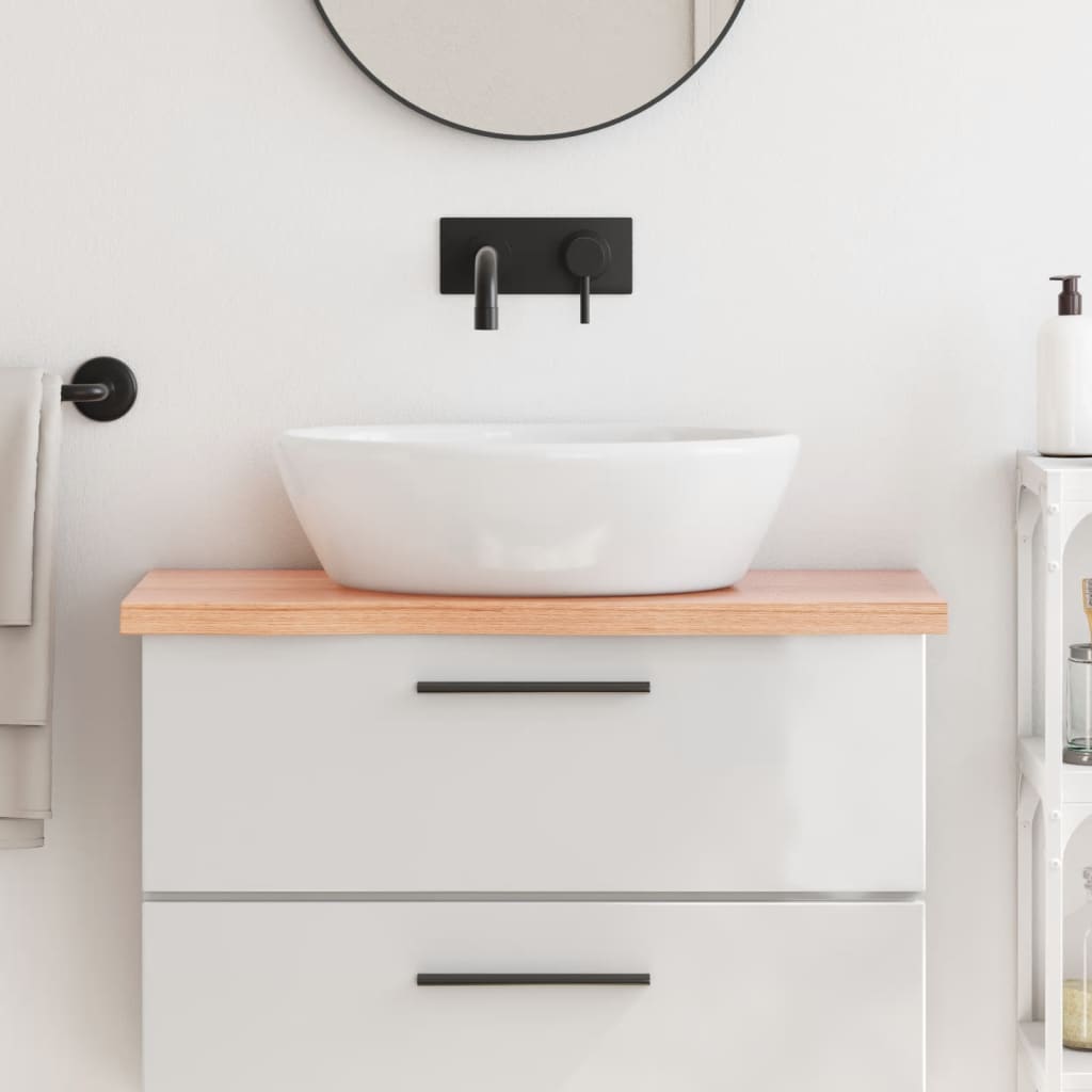 Vidaxx plan de lavabo 80x30x (2-4) bois massif traité marron clair