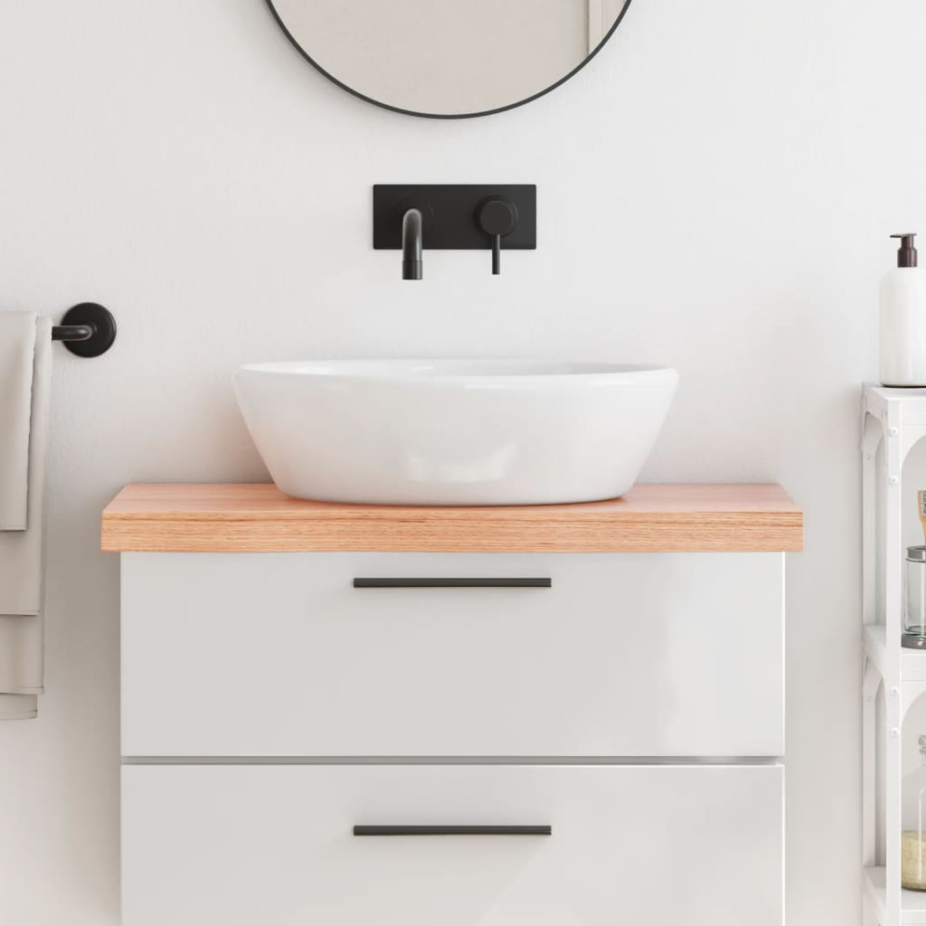 Vidaxx plan de lavabo 80x30x (2-6) cm bois massif traité marron clair
