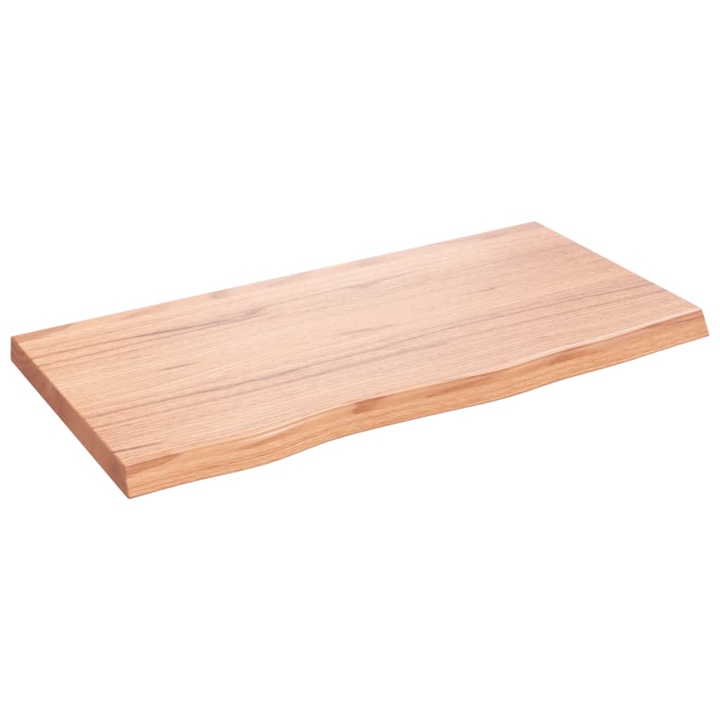 VidaXL Plan de lavabo 80x40x (2-4) cm bois massif traité marron clair