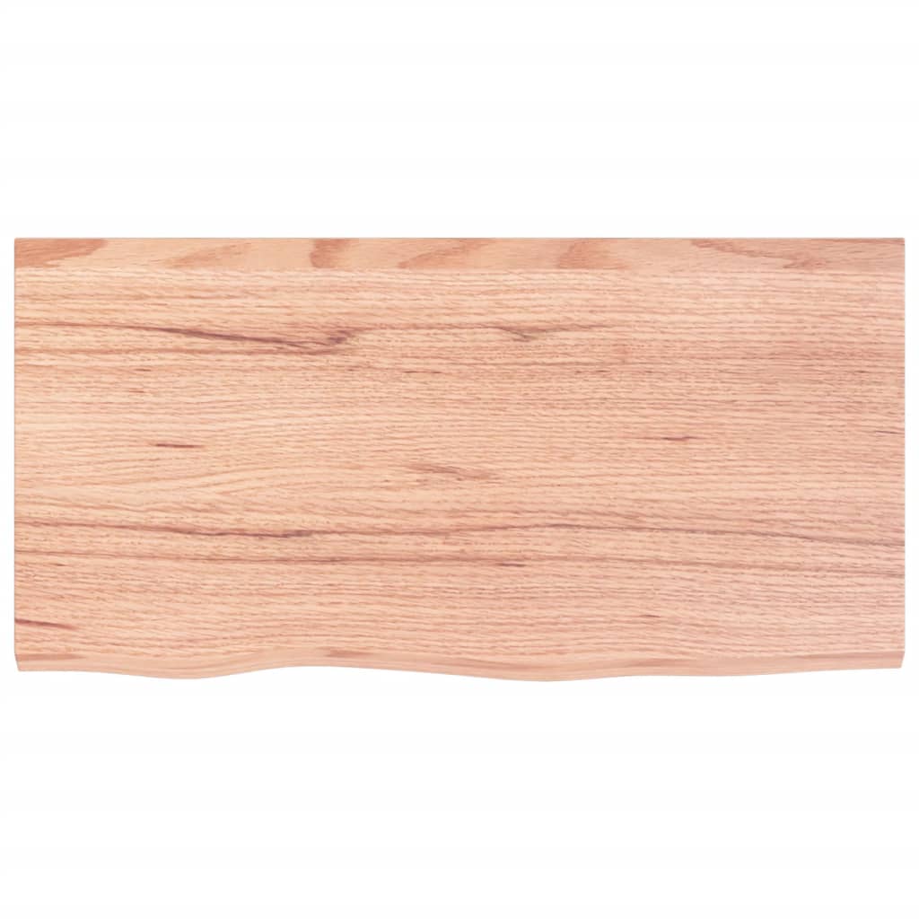 VidaXL Plan de lavabo 80x40x (2-4) cm bois massif traité marron clair