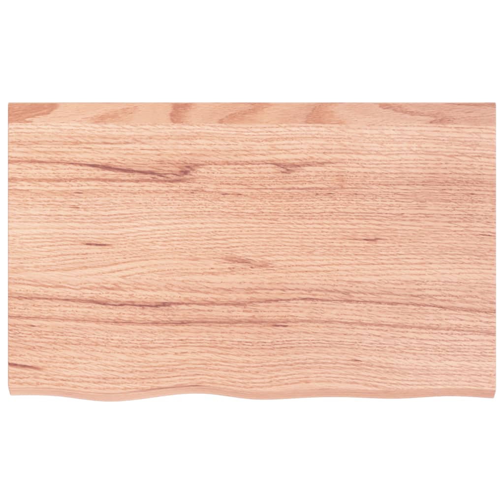 Vidaxx plan de lavabo 80x50x (2-4) cm bois massif traité marron clair