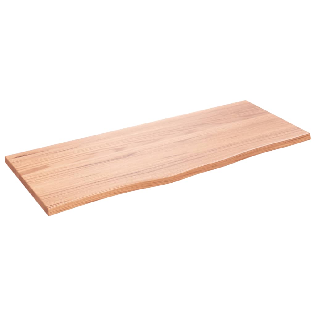 Vidaxx plan vasque 100x40x2 bois massif traité marron clair