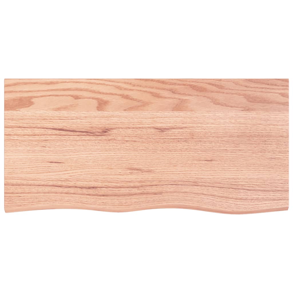 Vidaxx plan vasque 100x50x2 bois massif traité marron clair