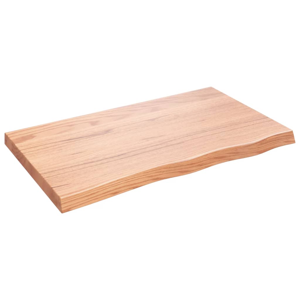 Vidaxx plan de lavabo 100x60x (2-6) cm bois massif traité marron clair