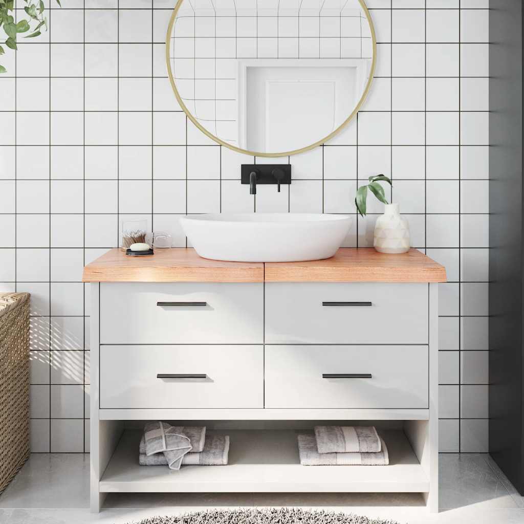 Vidaxx plan de lavabo 120x40x (2-6) cm bois massif traité marron clair