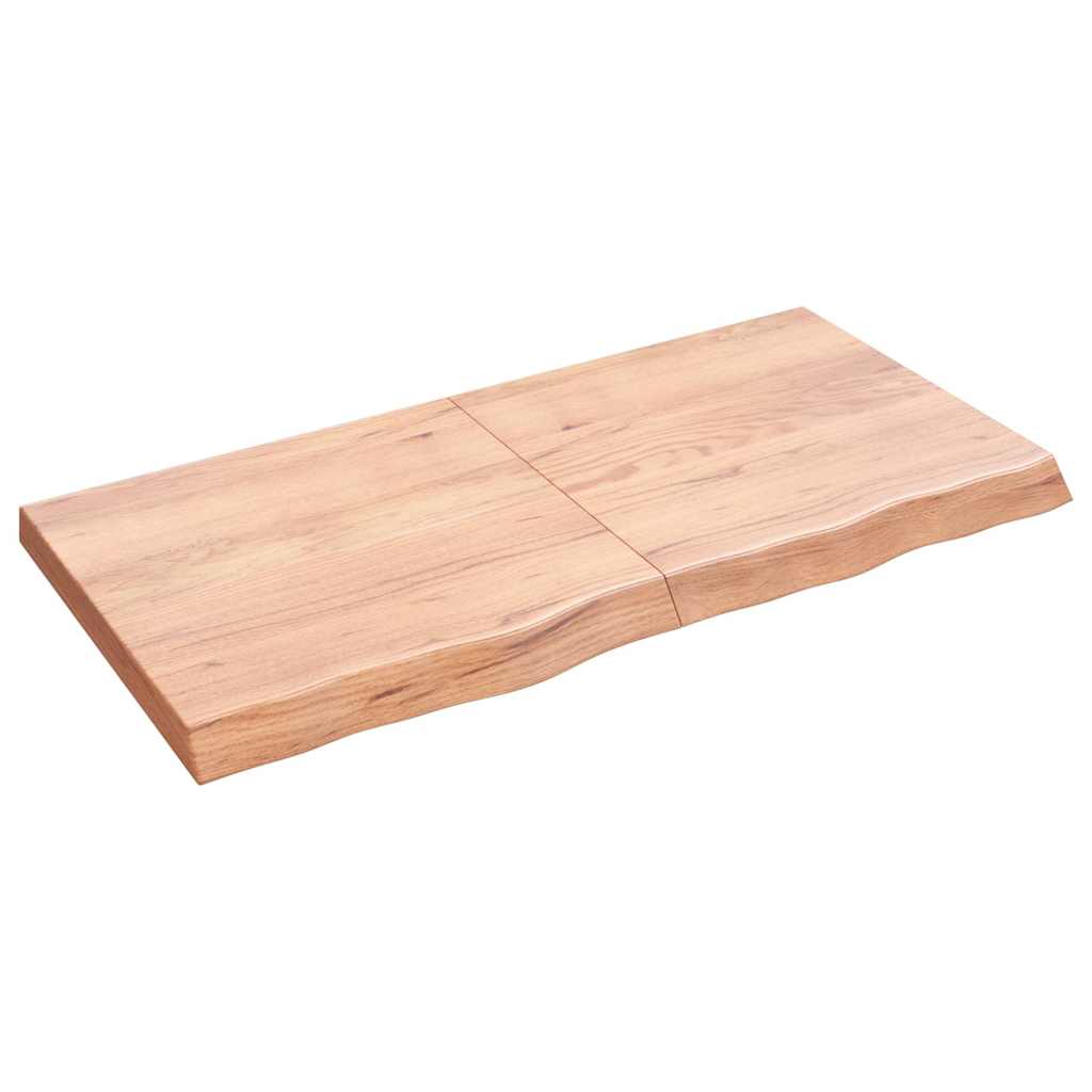 Vidaxx plan de lavabo 120x60x (2-6) cm bois massif traité marron clair
