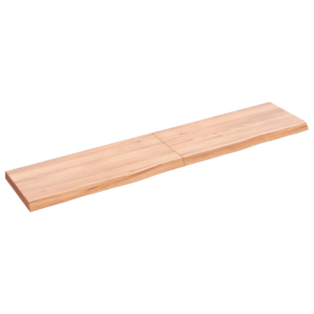 Vidaxx plan de lavabo 140x30x (2-4) cm bois massif traité marron clair