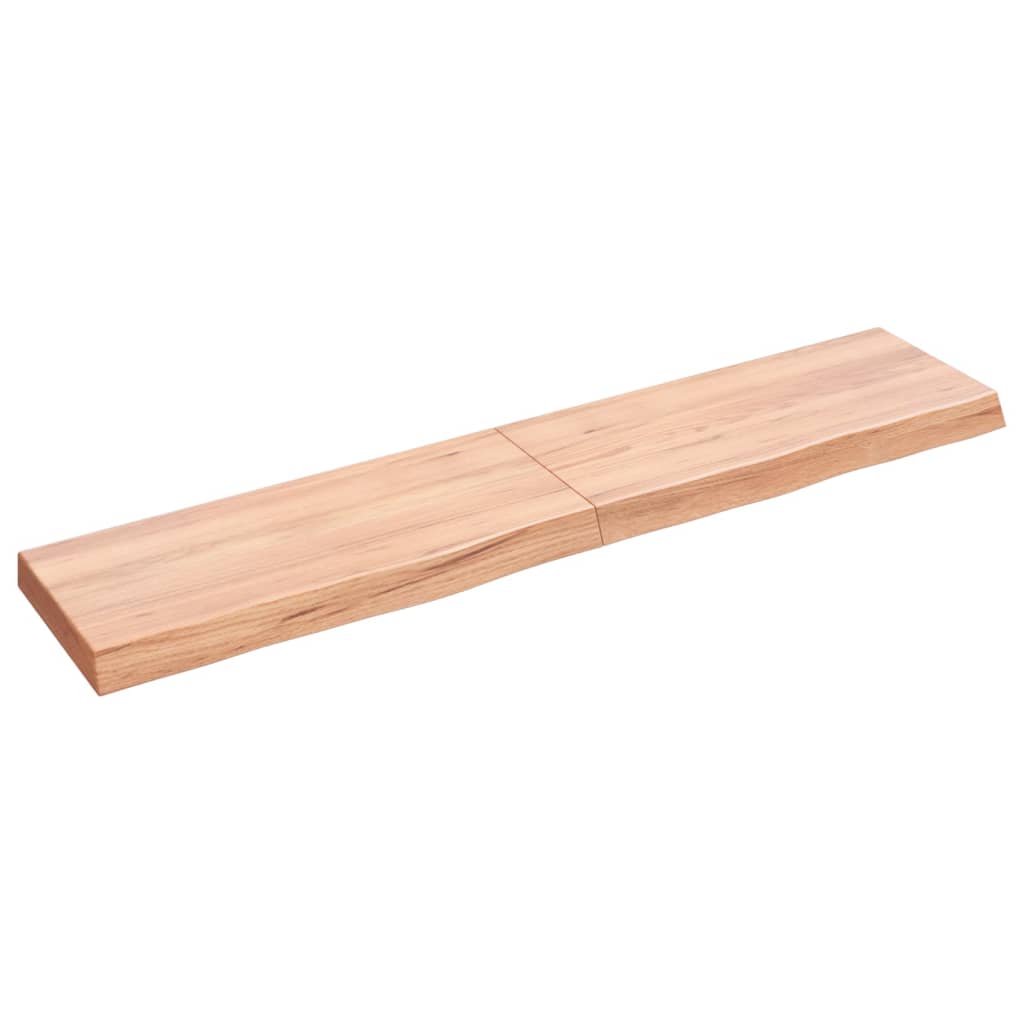 Vidaxx plan de lavabo 140x30x (2-6) cm bois massif traité marron clair