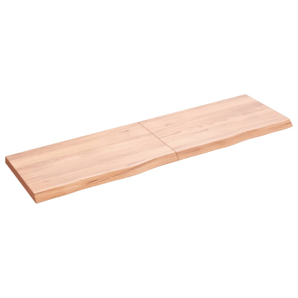 Plan vasque Vidaxx 140x40x (2-4) cm bois massif traité marron clair