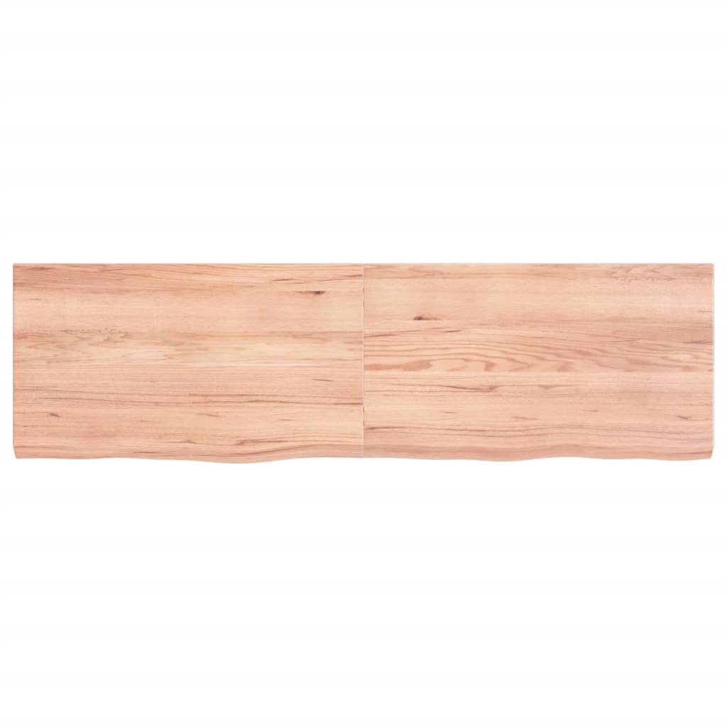 Plan vasque Vidaxx 140x40x (2-4) cm bois massif traité marron clair