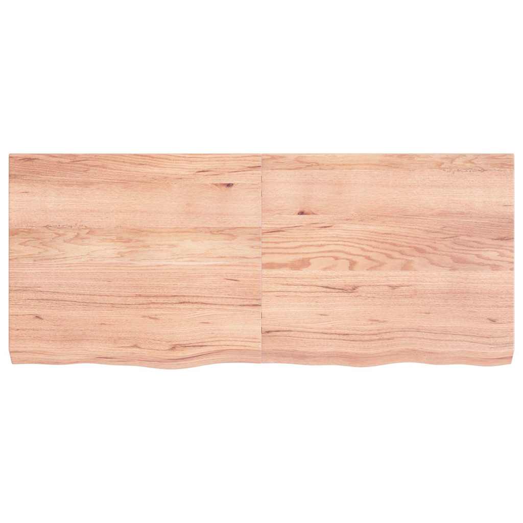 Plan de lavabo Vidaxx 140x60x (2-6) cm bois massif traité marron clair