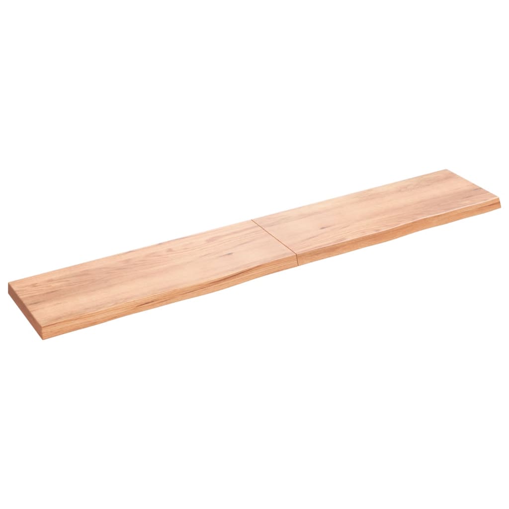 Vidaxx plan de lavabo 220x40x (2-6) cm bois massif traité marron clair
