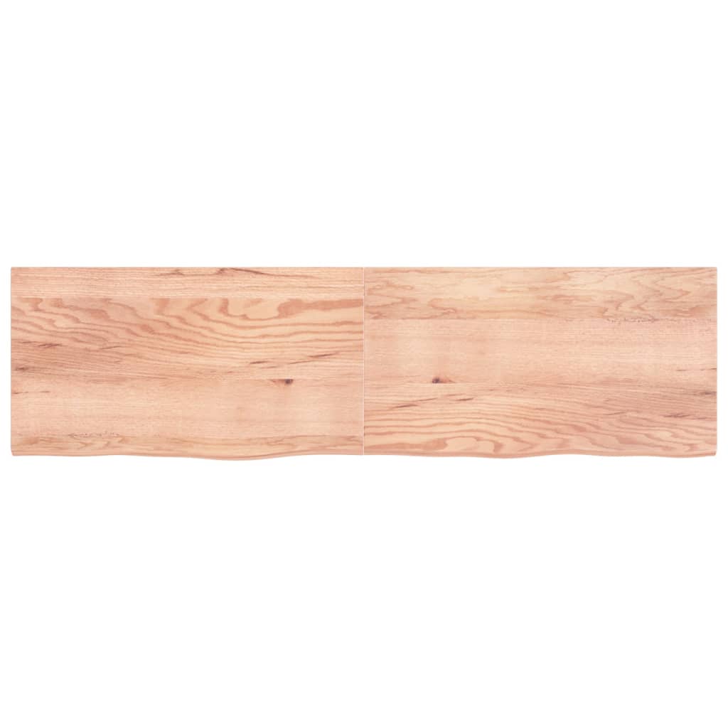 Vidaxx plan de lavabo 220x60x (2-4) cm bois massif traité marron clair