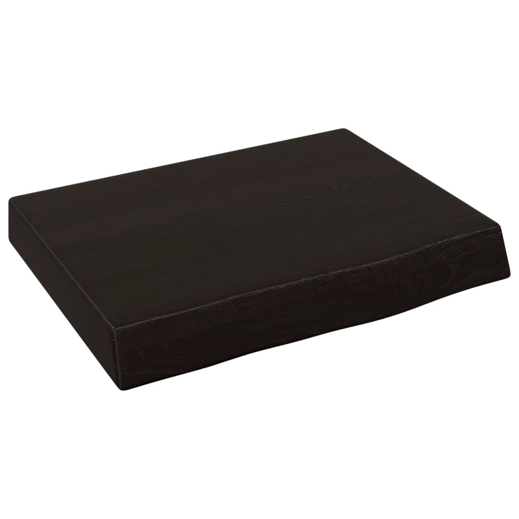 Vidaxx plan de lavabo 40x30x (2-6) cm bois massif traité marron foncé