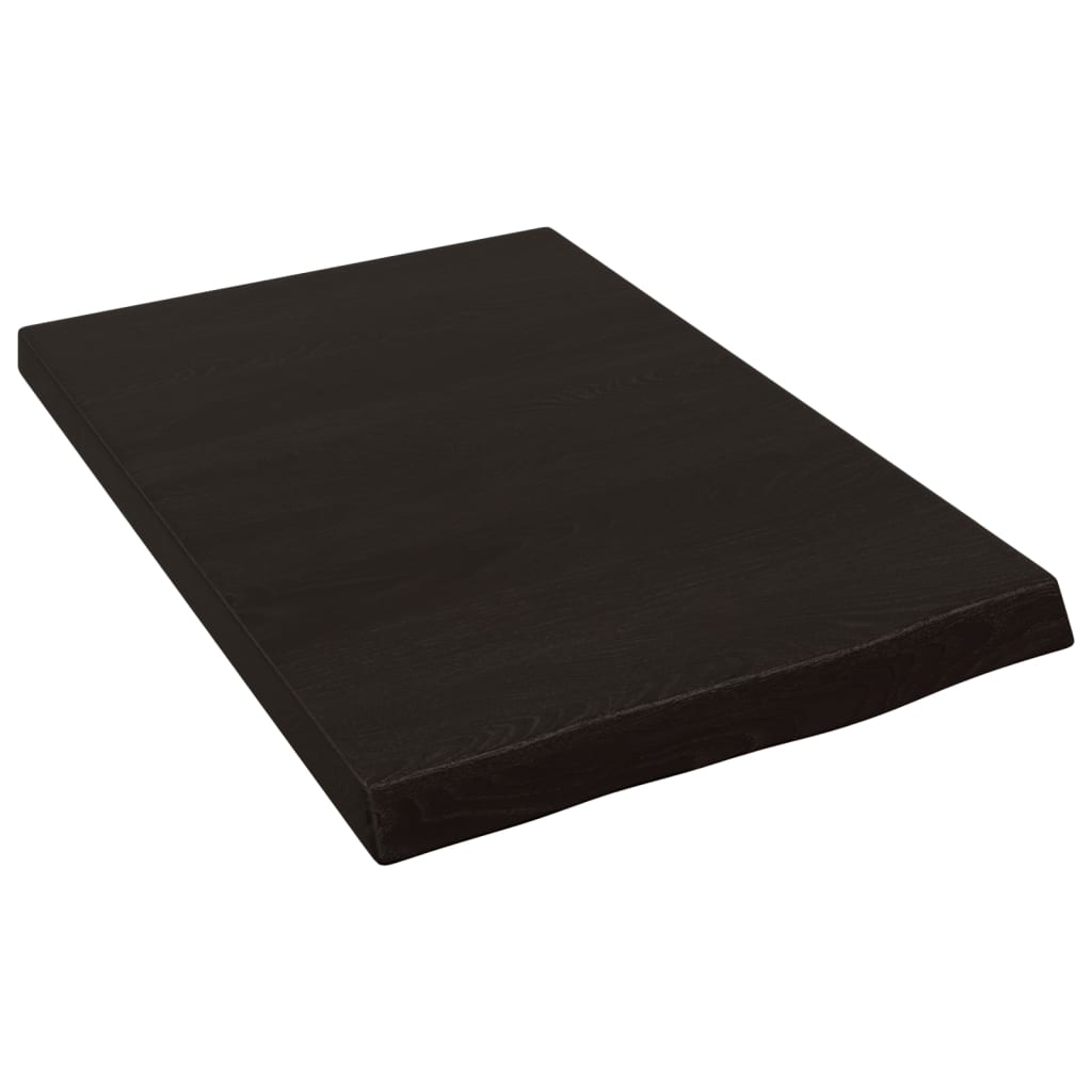 Vidaxx plan de lavabo 40x60x (2-4) cm bois massif traité marron foncé