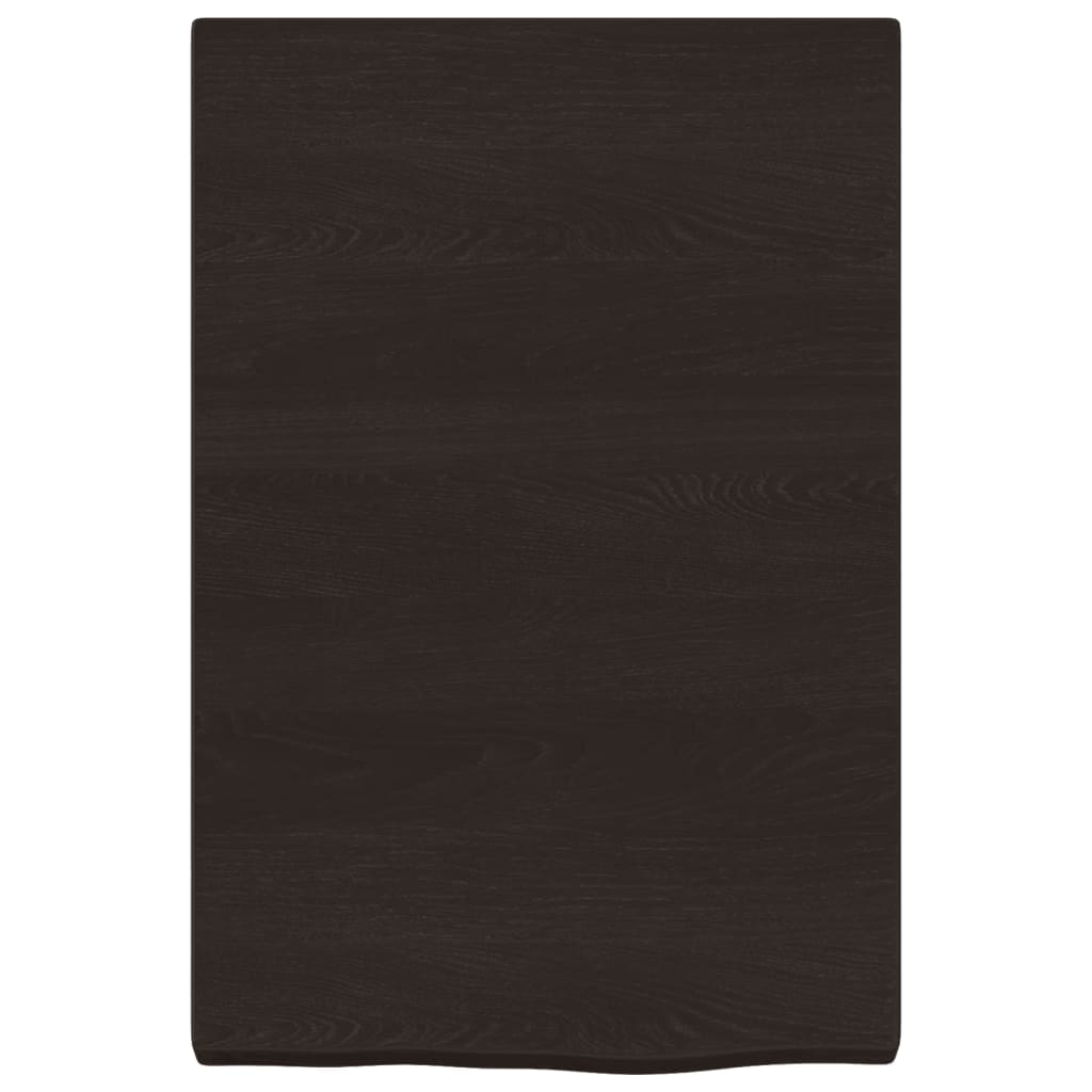 Vidaxx plan de lavabo 40x60x (2-4) cm bois massif traité marron foncé