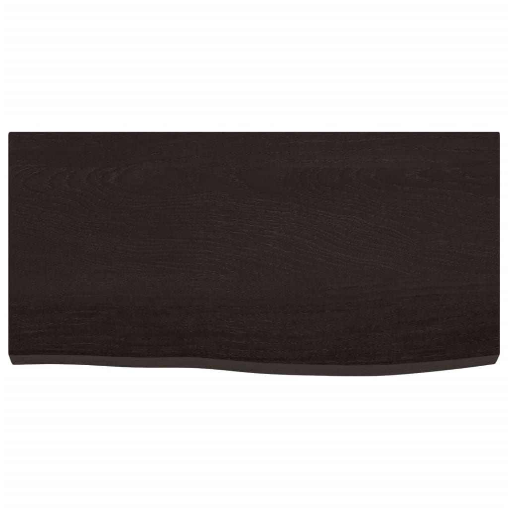 Vidaxx plan de lavabo 60x30x (2-4) cm bois massif traité marron foncé