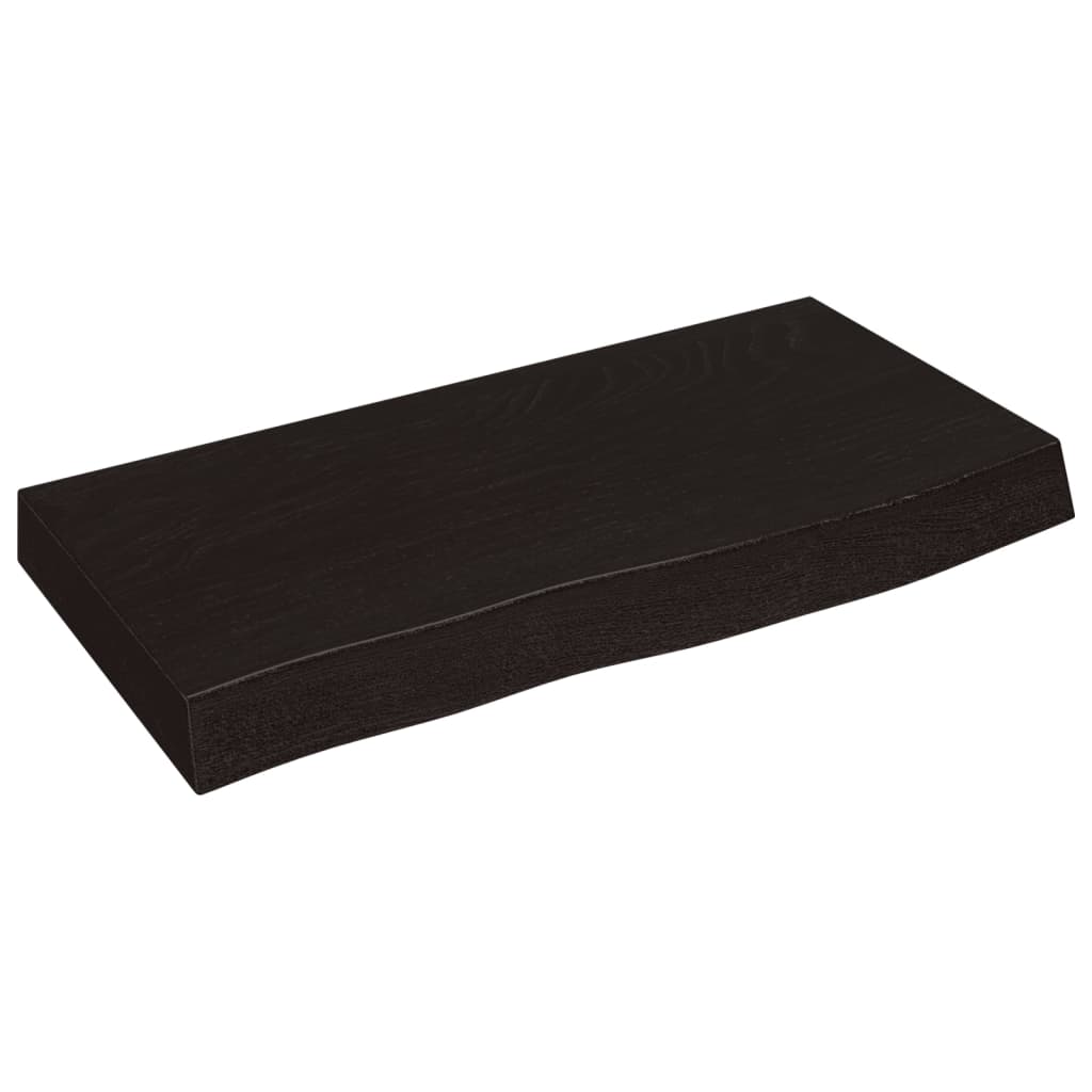 Vidaxx plan de lavabo 60x30x (2-6) cm bois massif traité marron foncé
