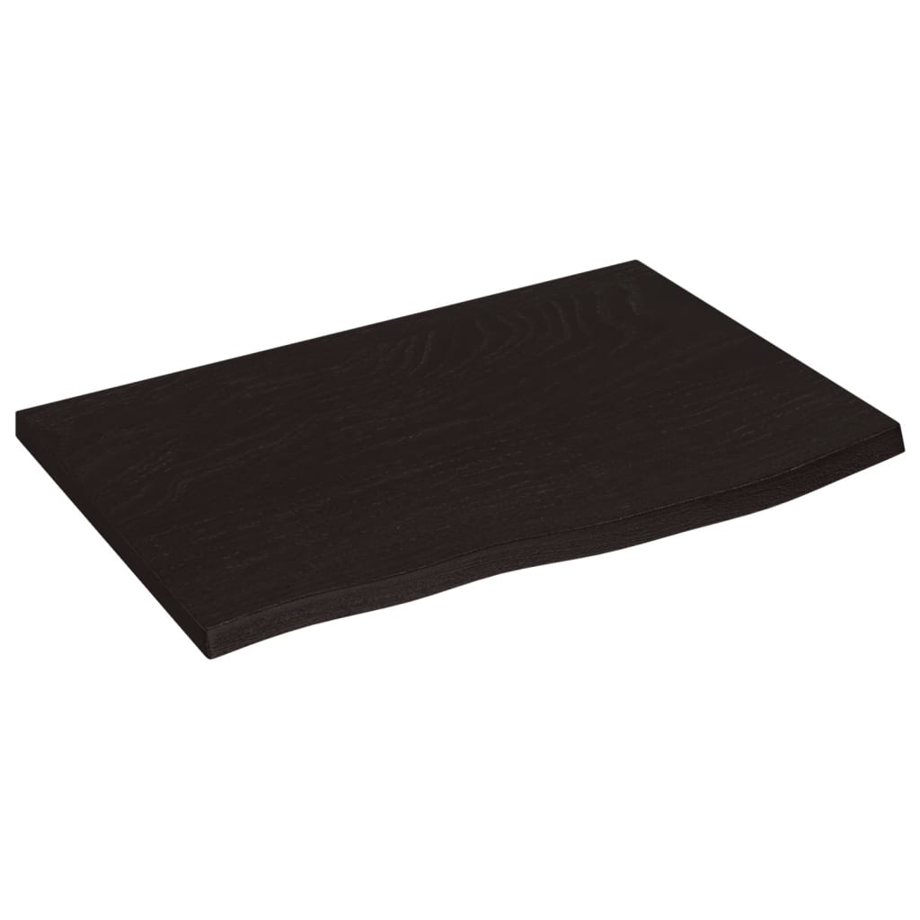 Vidaxx plan de lavabo 60x40x2 cm bois massif traité marron foncé