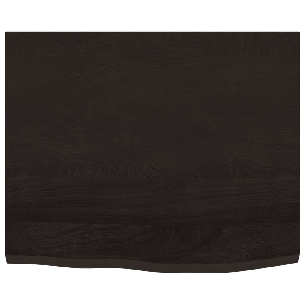 Vidaxx plan de lavabo 60x50x2 cm bois massif traité marron foncé