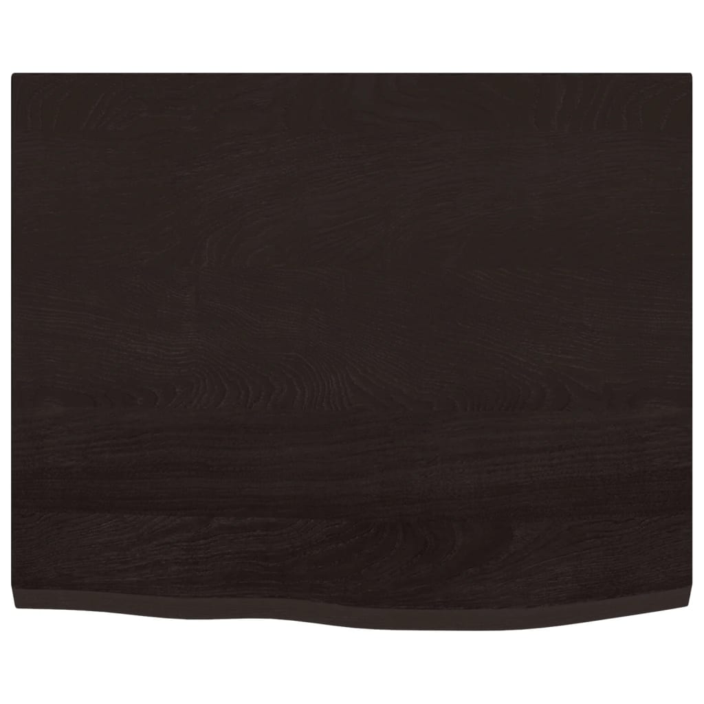 Vidaxx plan de lavabo 60x50x (2-6) cm bois massif traité marron foncé