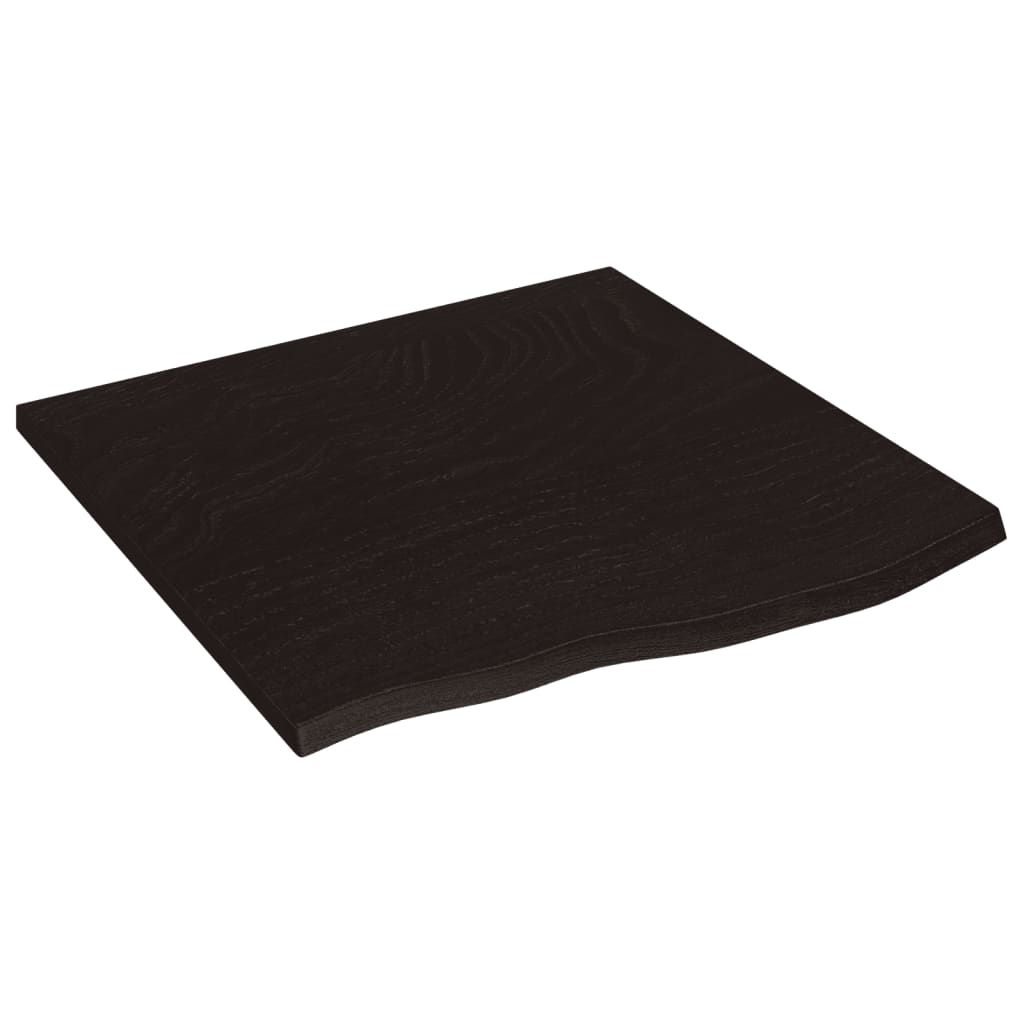 Vidaxx plan de vasque 60x60x2 cm bois massif traité marron foncé