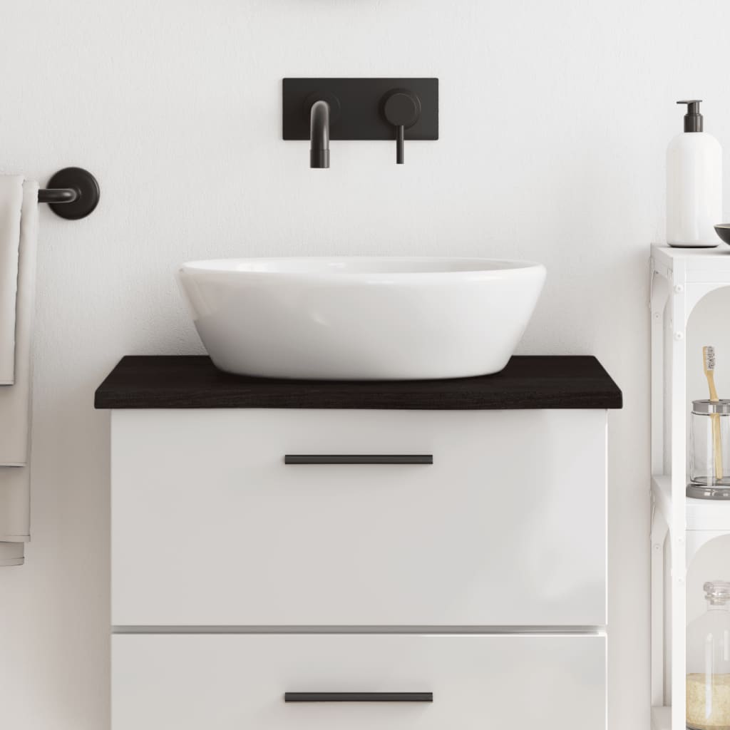 Vidaxx plan de vasque 60x60x2 cm bois massif traité marron foncé