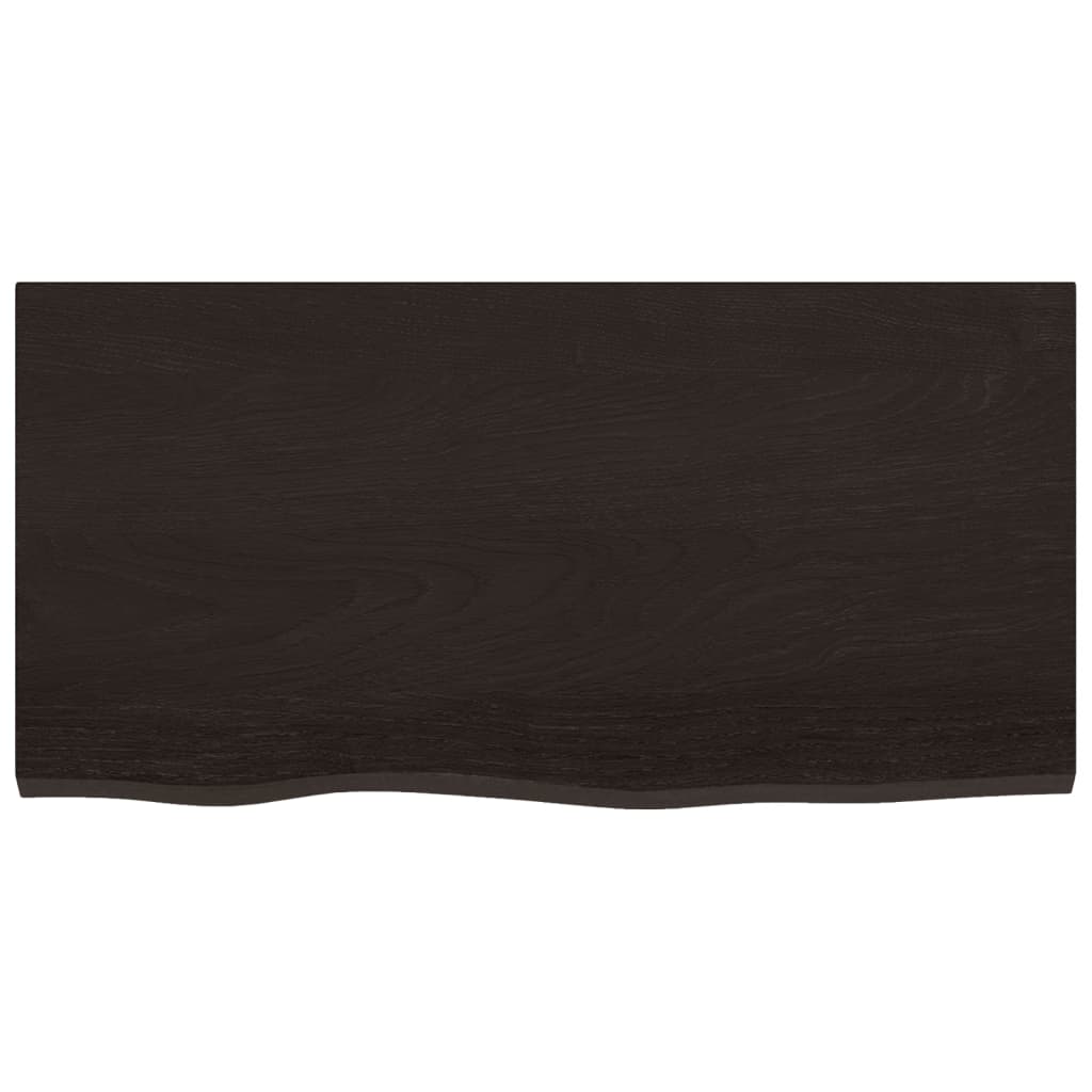 Vidaxx plan de lavabo 80x40x (2-4) cm bois massif traité marron foncé