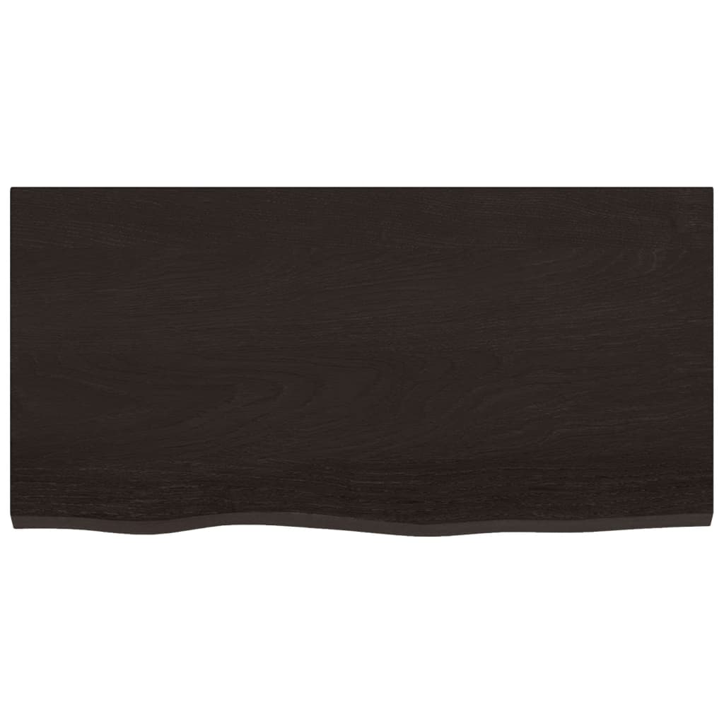 Vidaxx plan de lavabo 80x40x (2-6) cm bois massif traité marron foncé