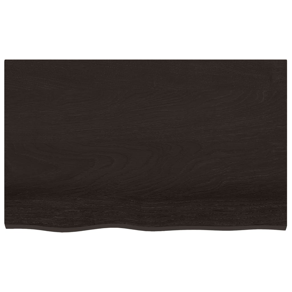 Vidaxx plan de lavabo 80x50x2 cm bois massif traité marron foncé