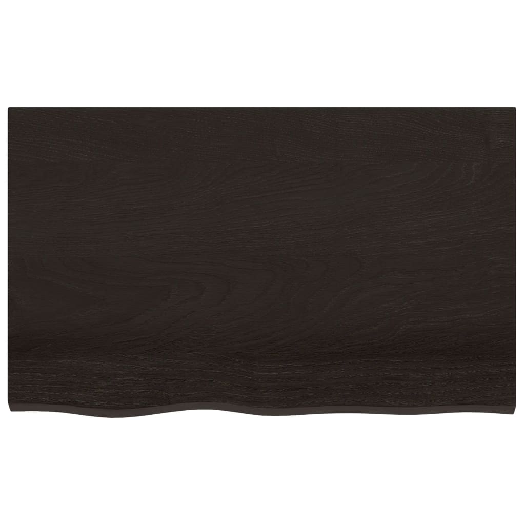 Vidaxx plan de vasque 80x60x2 cm bois massif traité marron foncé