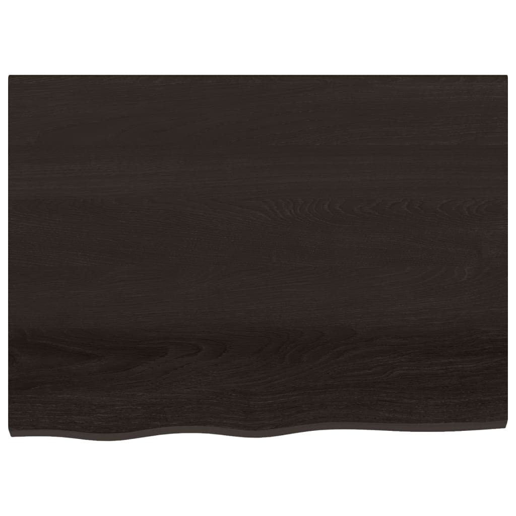Vidaxx plan de lavabo 80x60x (2-4) cm bois massif traité marron foncé