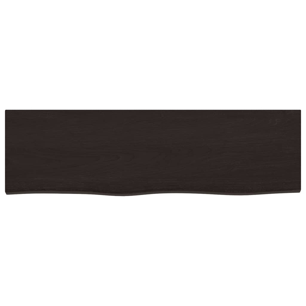 Vidaxx plan de lavabo 100x30x (2-4) cm bois massif traité marron foncé