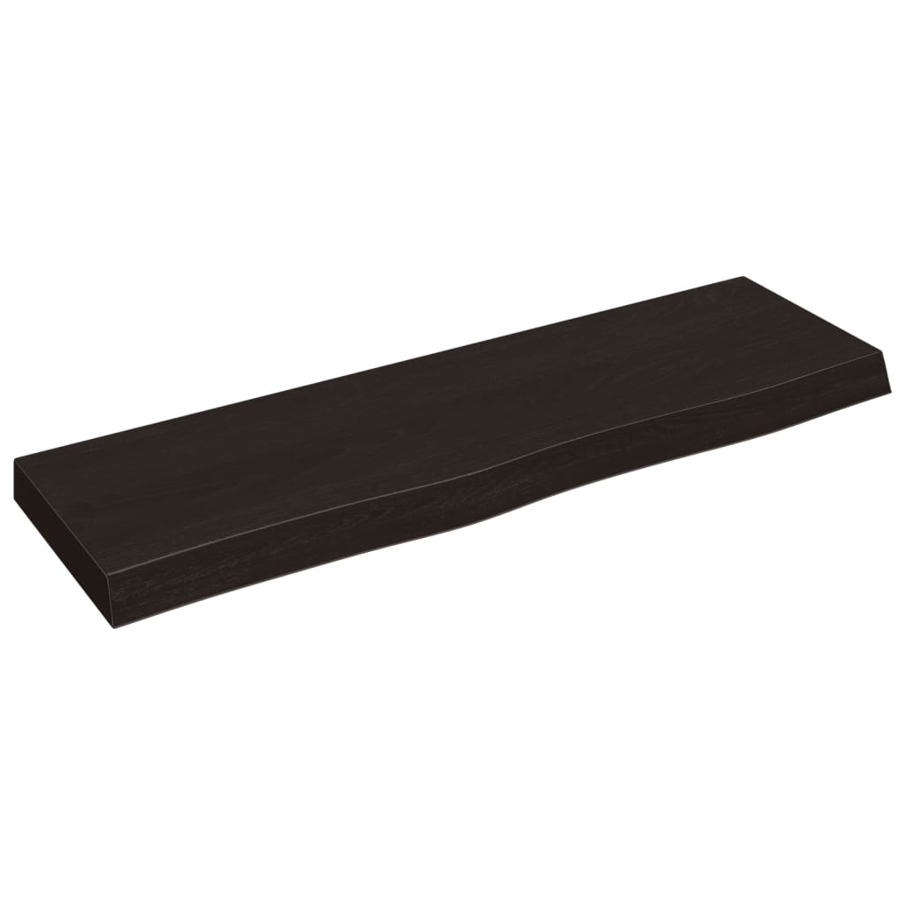 Vidaxx plan de lavabo 100x30x (2-6) cm bois massif traité marron foncé