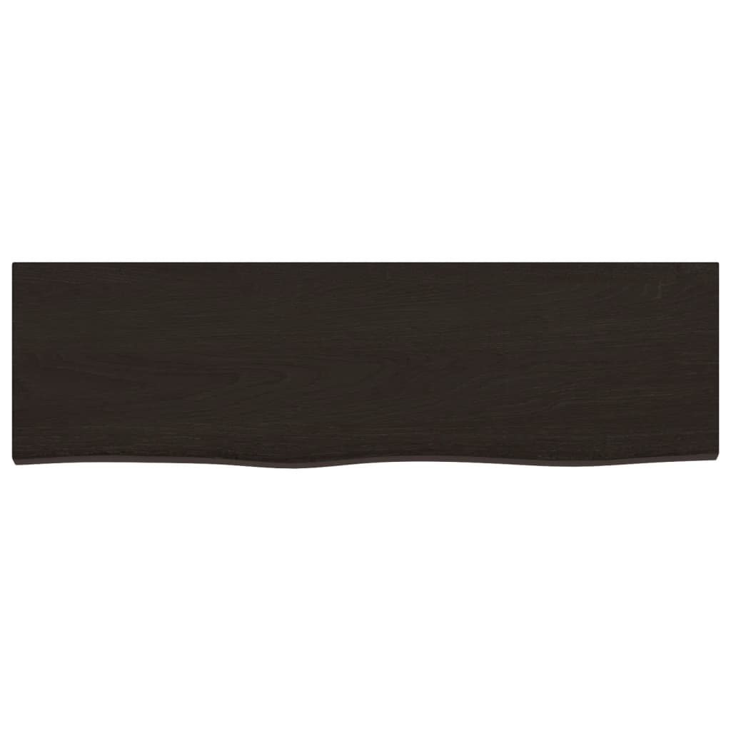 Vidaxx plan de lavabo 100x30x (2-6) cm bois massif traité marron foncé