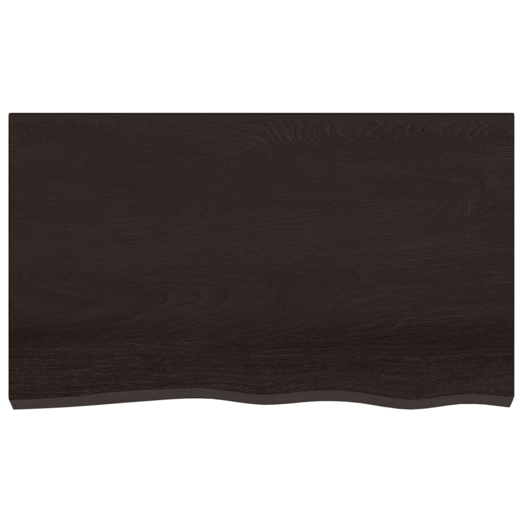 Vidaxx plan de lavabo 100x60x (2-4) cm bois massif traité marron foncé