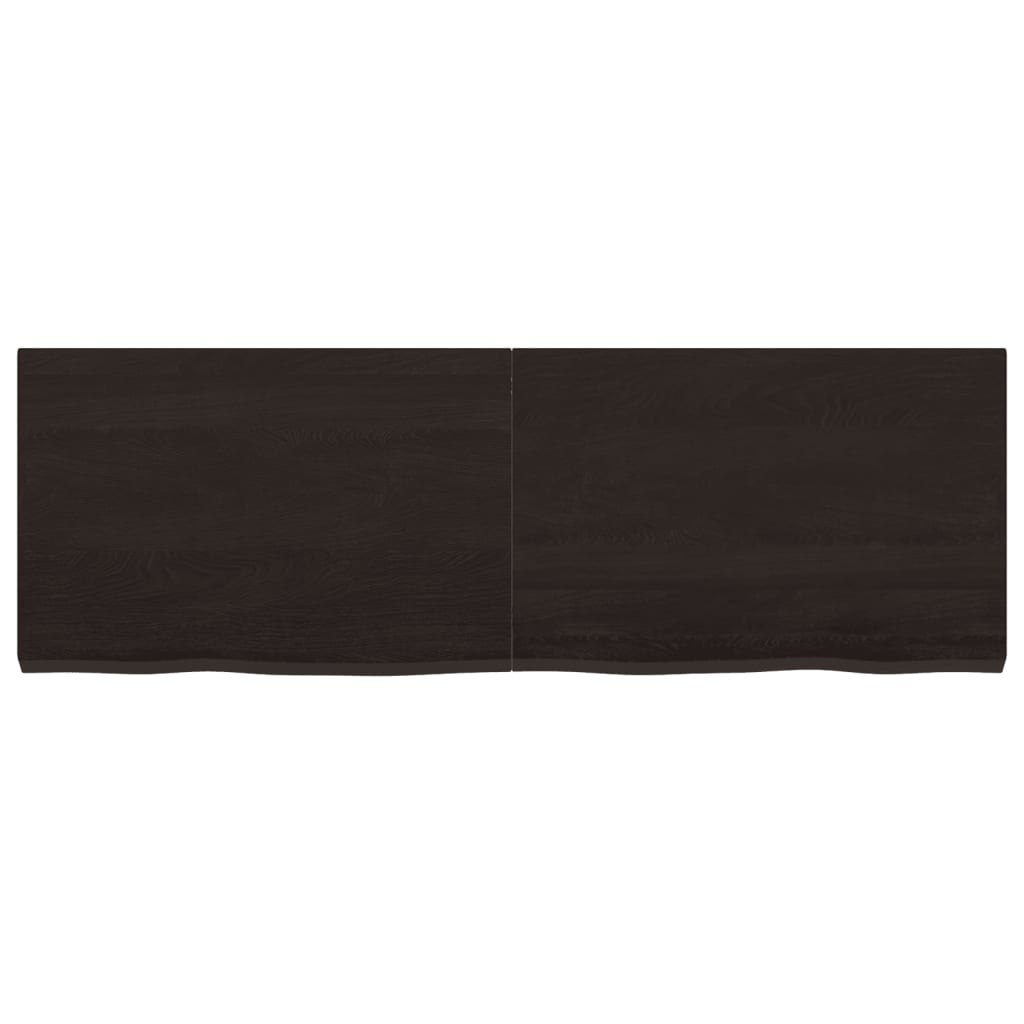 Vidaxx plan de lavabo 120x40x (2-4) cm bois massif traité marron foncé