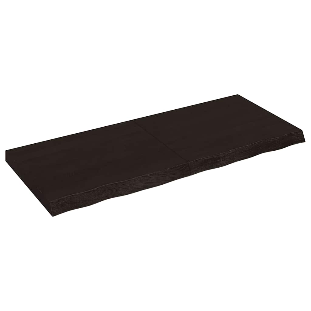 Vidaxx plan de lavabo 120x50x (2-6) cm bois massif traité marron foncé