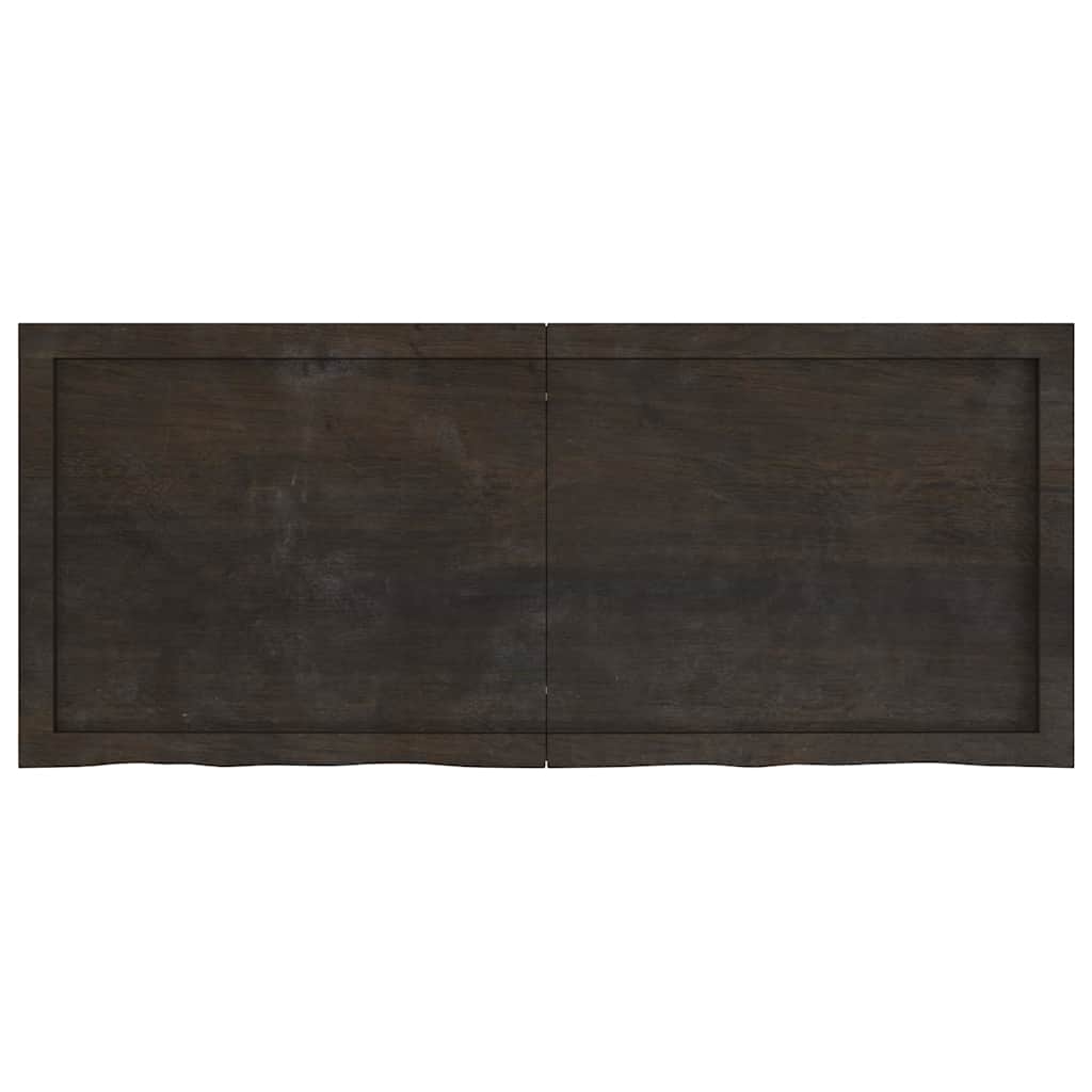 Vidaxx plan de lavabo 120x50x (2-6) cm bois massif traité marron foncé
