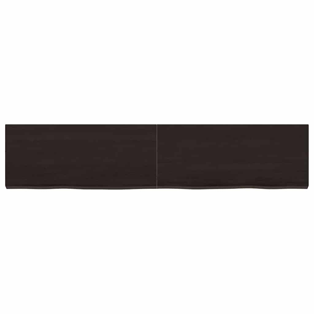 Vidaxx plan de lavabo 140x30x (2-4) cm bois massif traité marron foncé