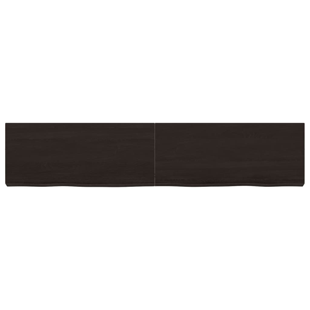 Vidaxx plan de lavabo 140x30x (2-6) cm bois massif traité marron foncé