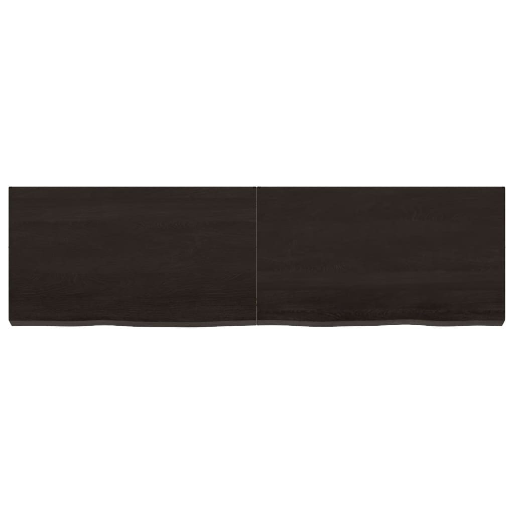 Vidaxx plan de lavabo 140x40x (2-6) cm bois massif traité marron foncé