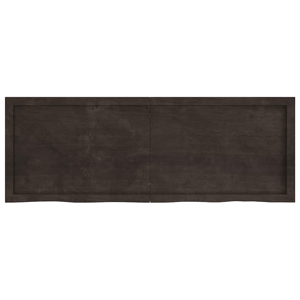Vidaxx plan de lavabo 140x50x (2-6) cm bois massif traité marron foncé