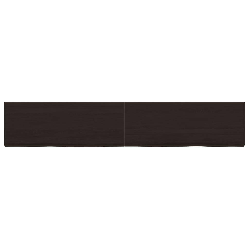 Vidaxx plan de lavabo 160x30x (2-4) cm bois massif traité marron foncé